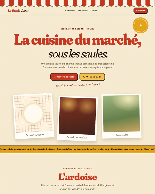 Aperçu du site du Saule Rieur